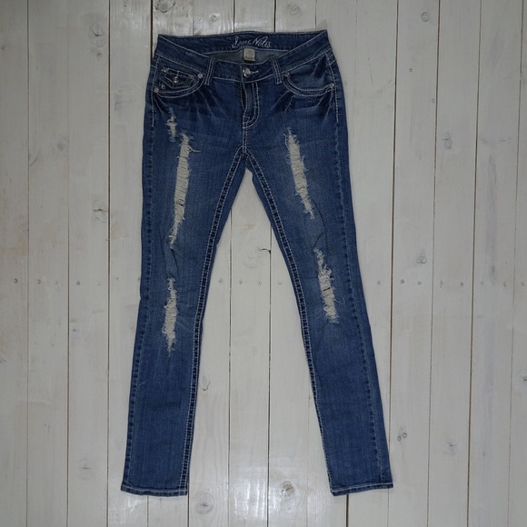 Love Notes Distressed Jeans Women's Juniors - Picture 2 of 7